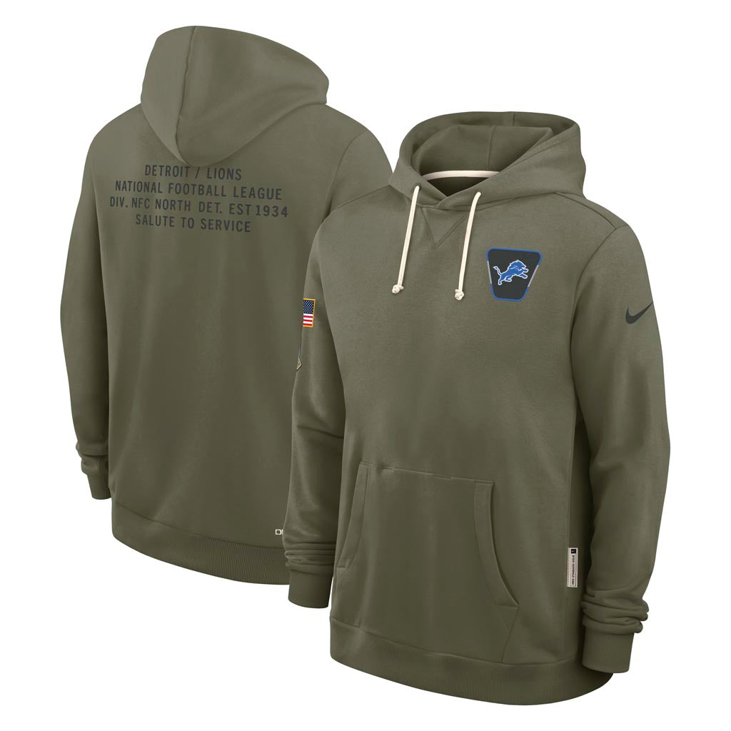 NFL Detroit Lions Nike 2025 Salute to Service Pullover Hoodie - Green