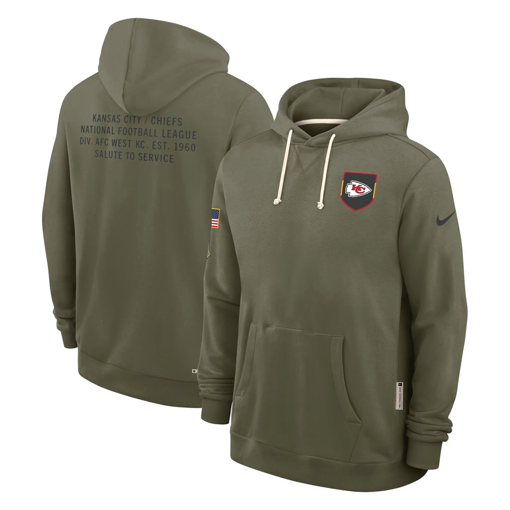 NFL Kansas City Chiefs Nike 2025 Salute to Service Pullover Hoodie - Green