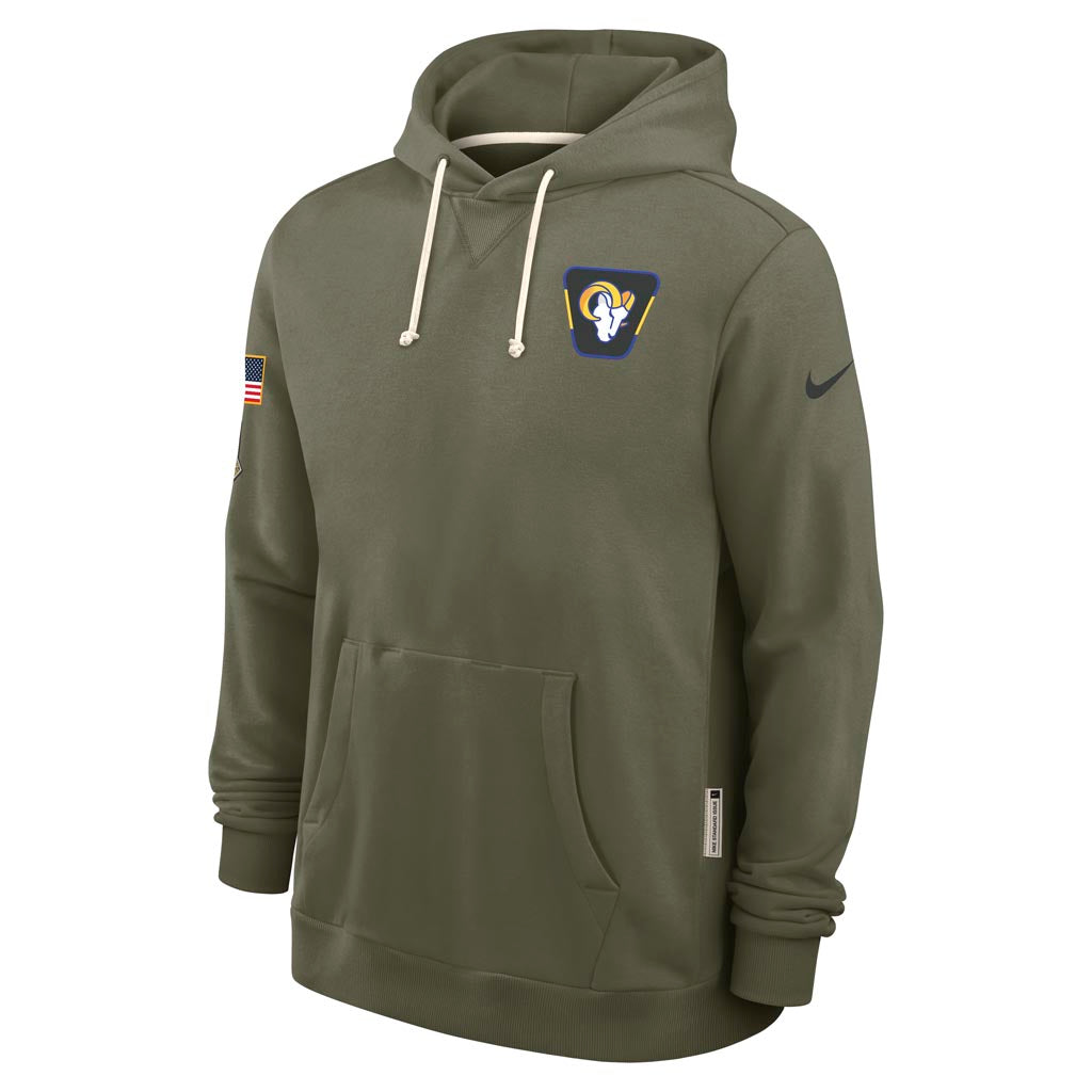 NFL Los Angeles Rams Nike 2025 Salute to Service Pullover Hoodie - Green