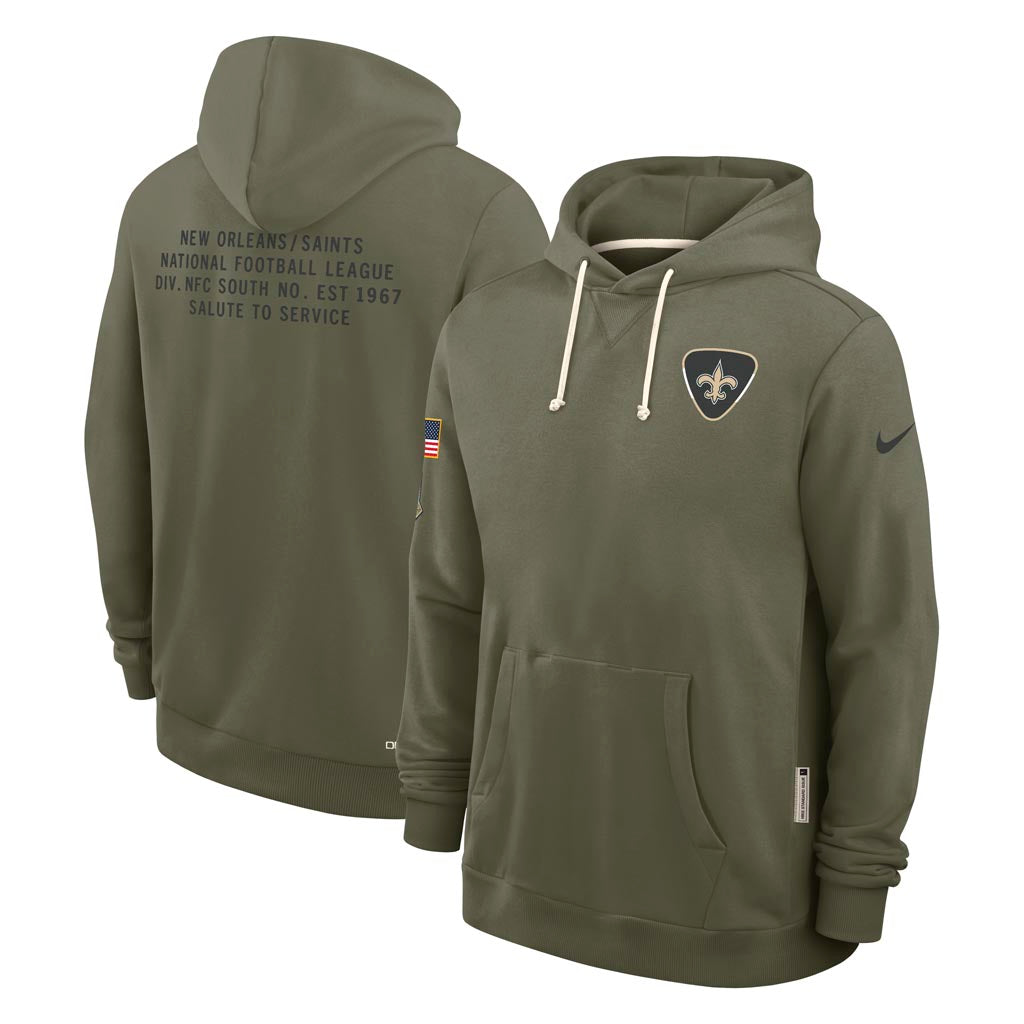 NFL New Orleans Saints Nike 2025 Salute to Service Pullover Hoodie - Green