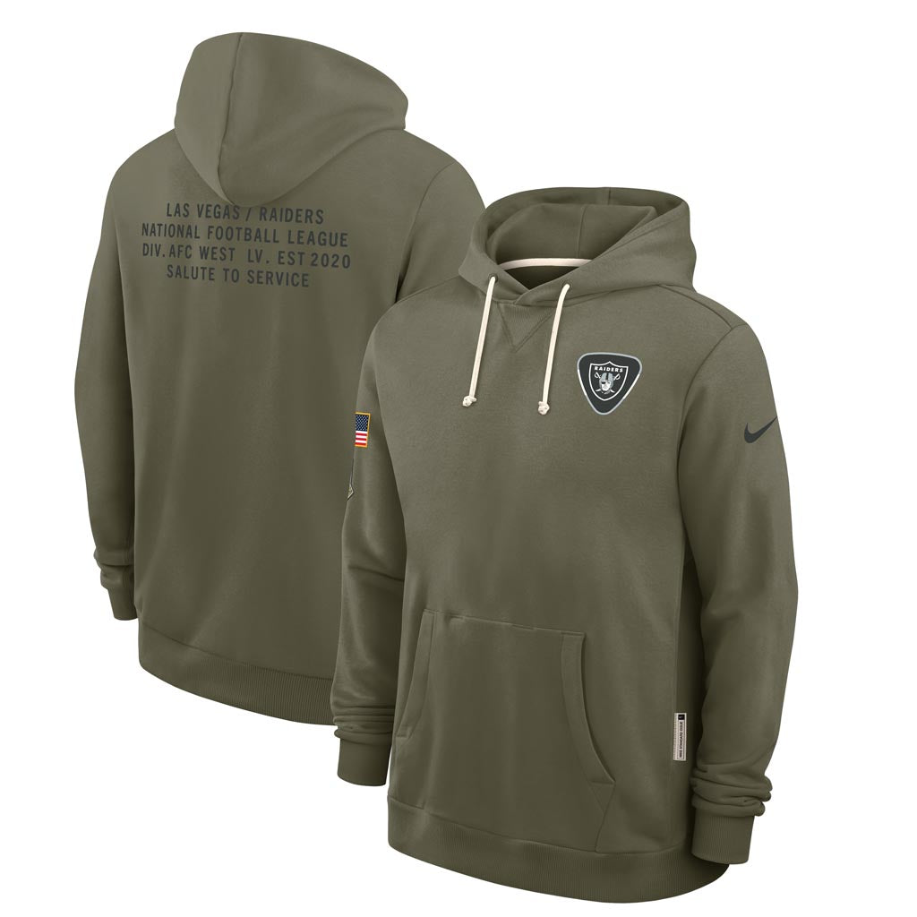 NFL Las Vegas Raiders Nike 2025 Salute to Service Pullover Hoodie - Green