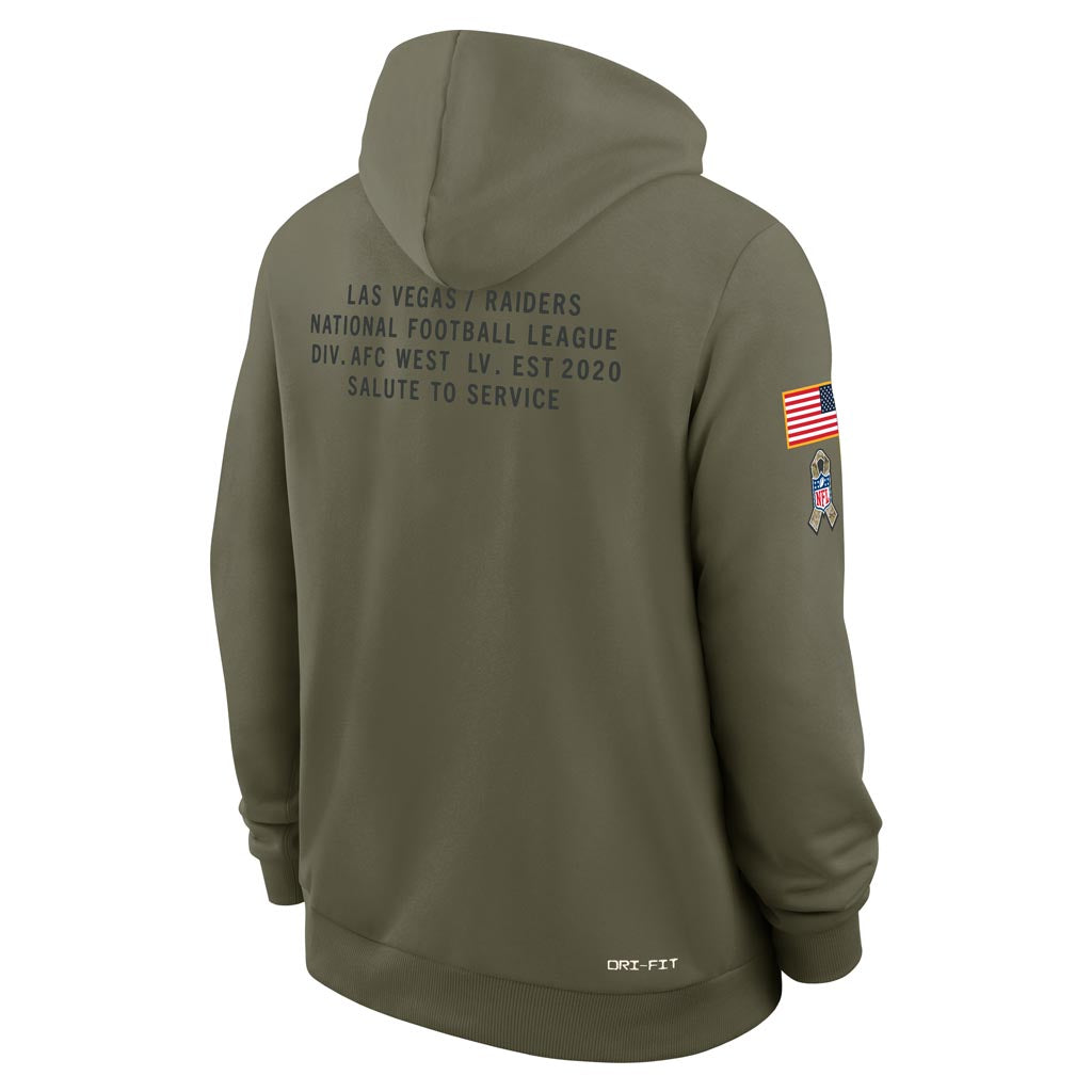 NFL Las Vegas Raiders Nike 2025 Salute to Service Pullover Hoodie - Green