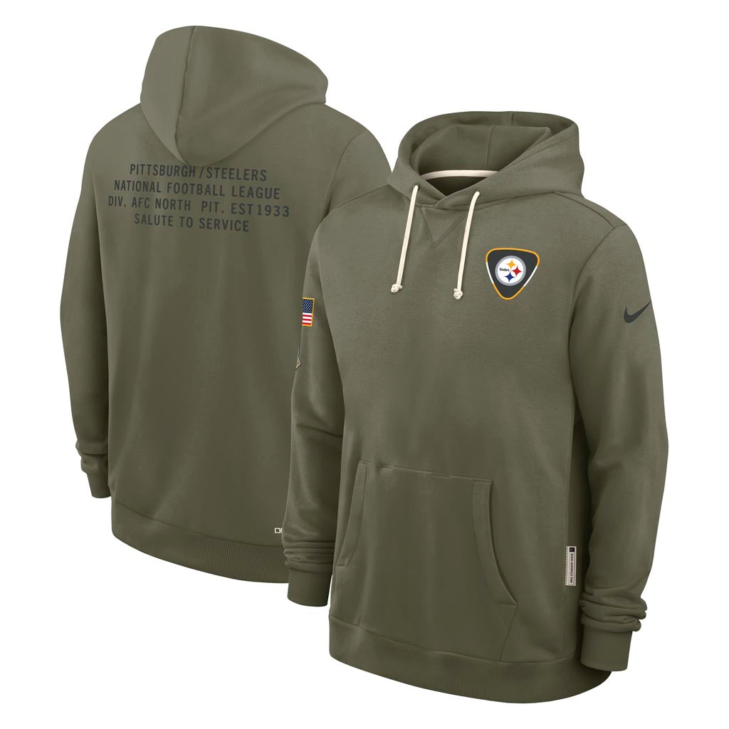 NFL Pittsburgh Steelers Nike 2025 Salute to Service Pullover Hoodie - Green