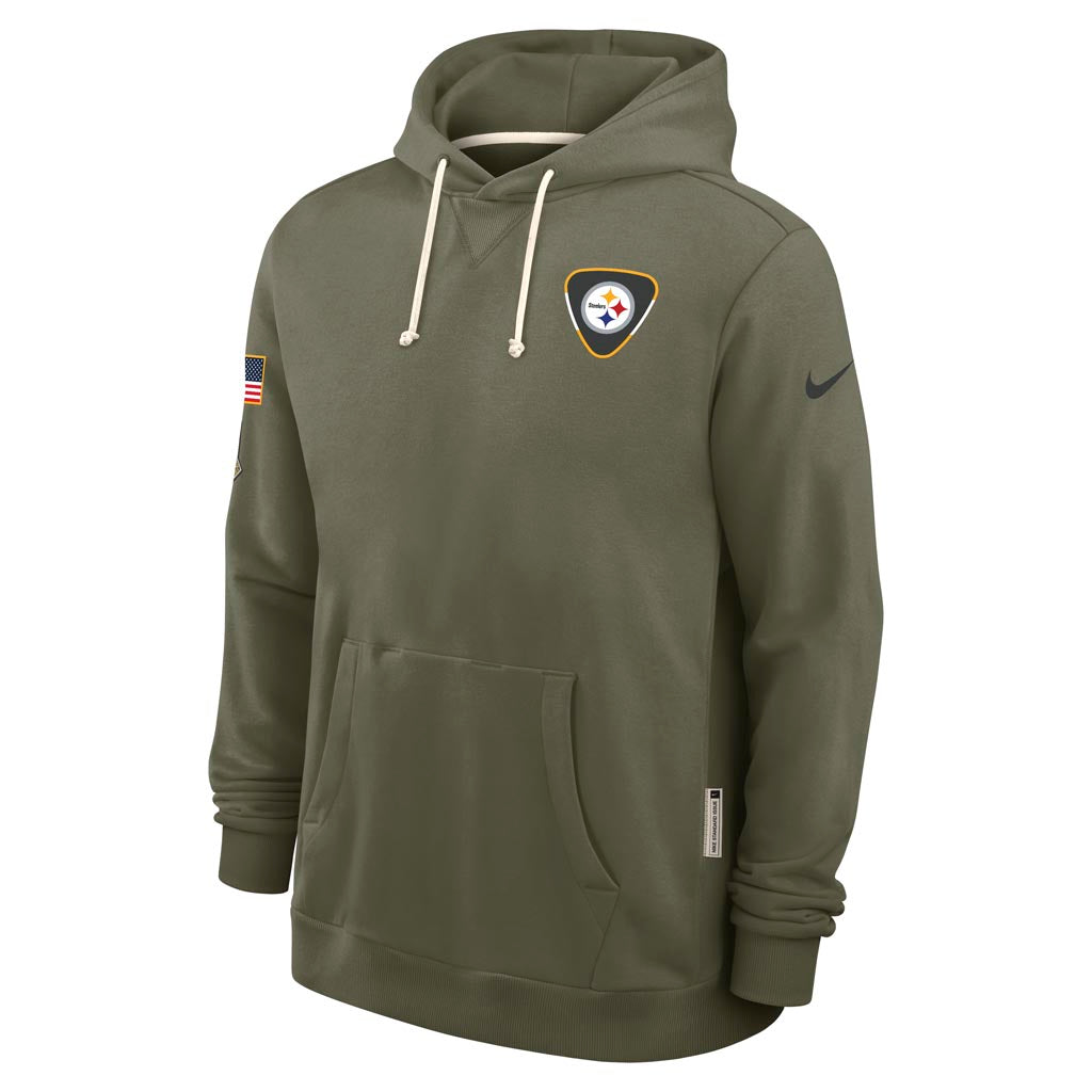 NFL Pittsburgh Steelers Nike 2025 Salute to Service Pullover Hoodie - Green