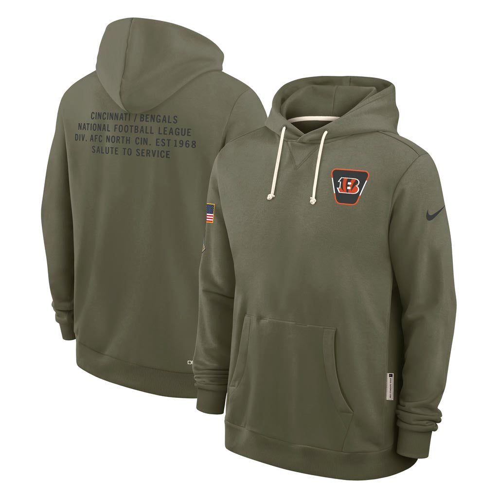NFL Cincinnati Bengals Nike 2025 Salute to Service Pullover Hoodie - Green