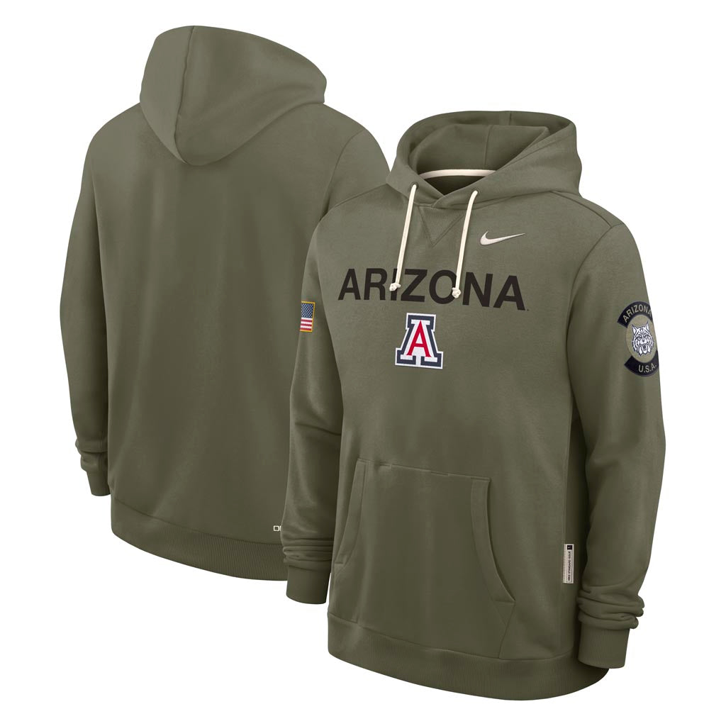 NCAA Arizona Wildcats Nike Dri-FIT Military Appreciation Pullover Hoodie - Green