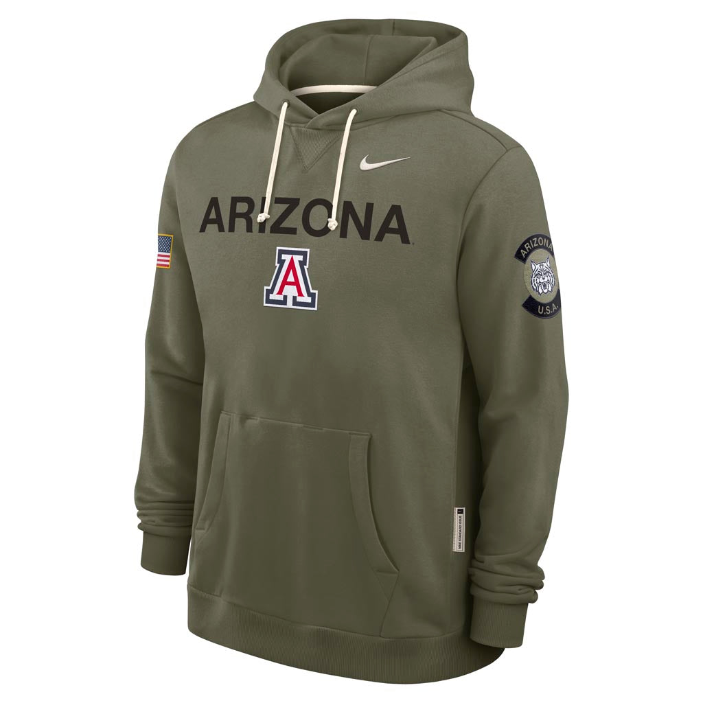 NCAA Arizona Wildcats Nike Dri-FIT Military Appreciation Pullover Hoodie - Green