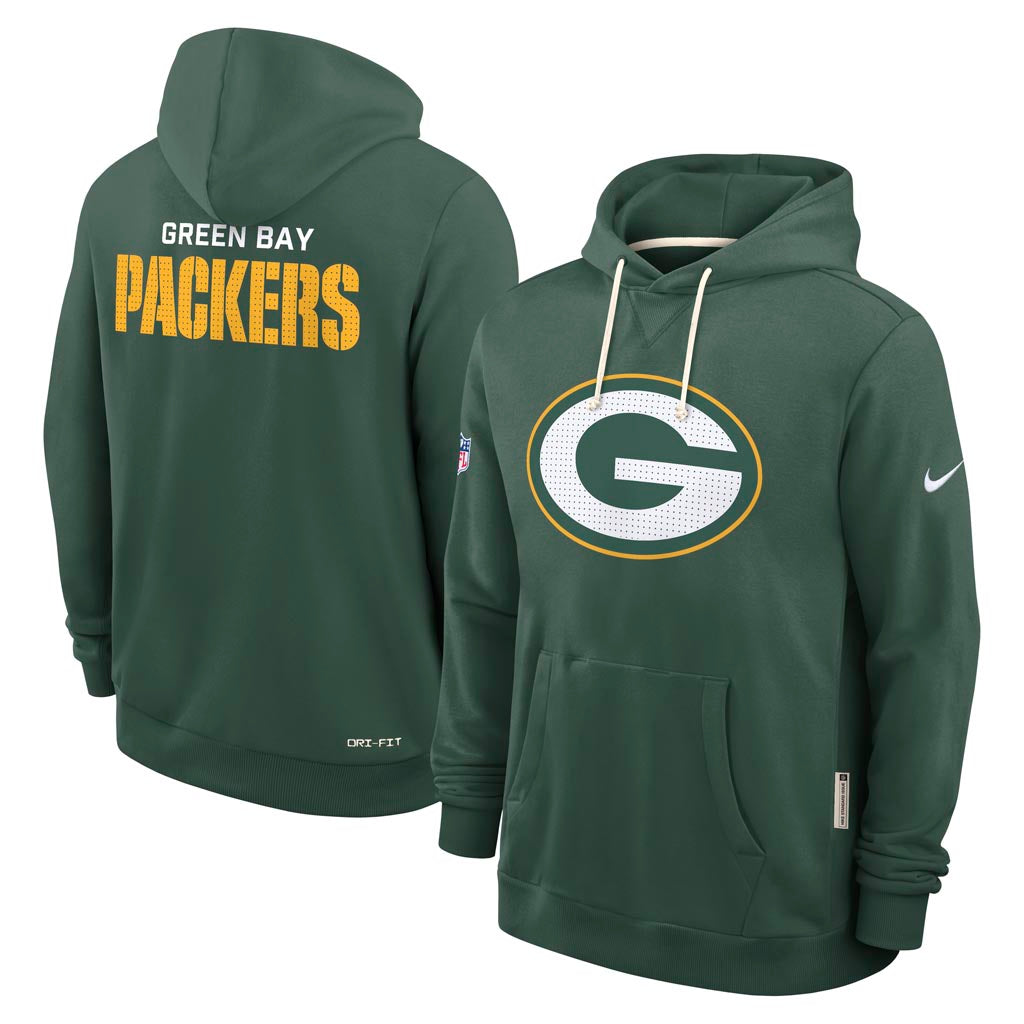NFL Green Bay Packers Nike 2025 Sideline Standard Issue Pullover Hoodie - Green