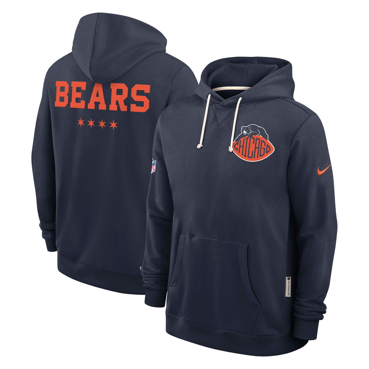 NFL Chicago Bears Nike Rivalry Sideline Pullover Hoodie- Navy