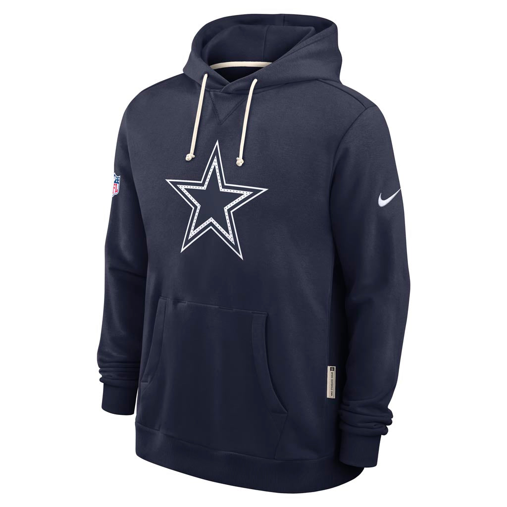 NFL Dallas Cowboys Nike 2025 Sideline Standard Issue Pullover Hoodie - Navy