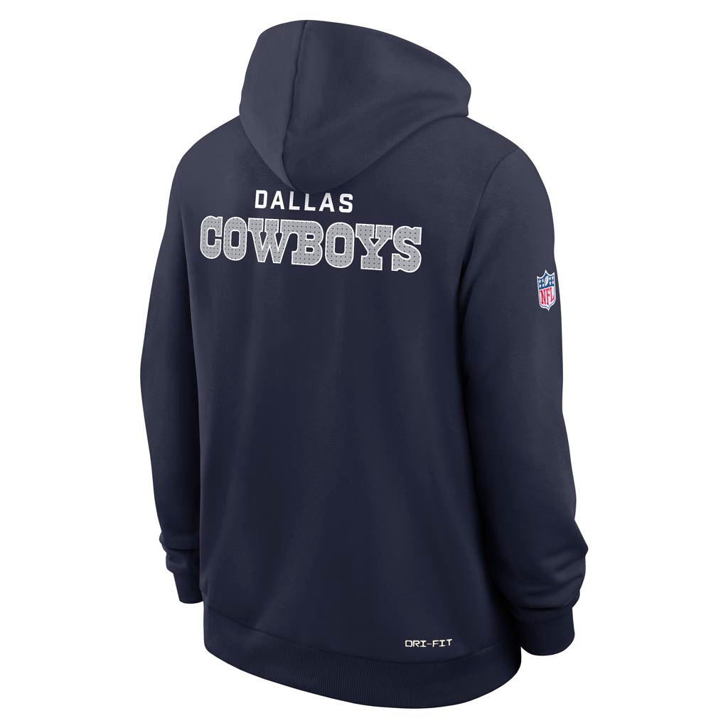 NFL Dallas Cowboys Nike 2025 Sideline Standard Issue Pullover Hoodie - Navy