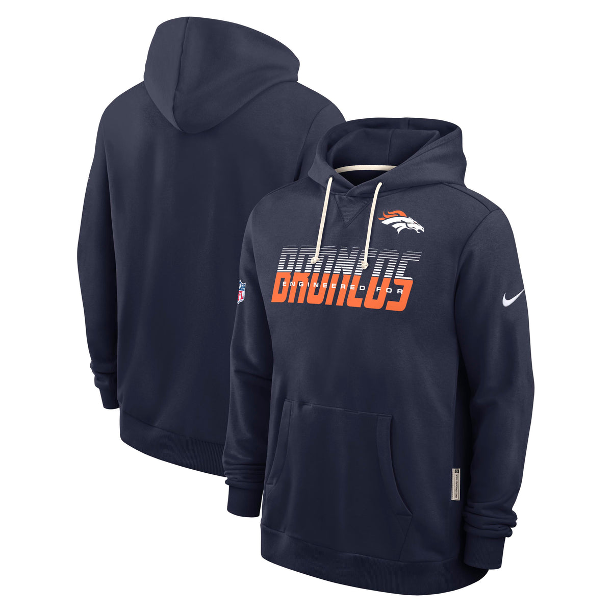 NFL Denver Broncos Nike 2026 Sideline Pullover Hoodie- Navy