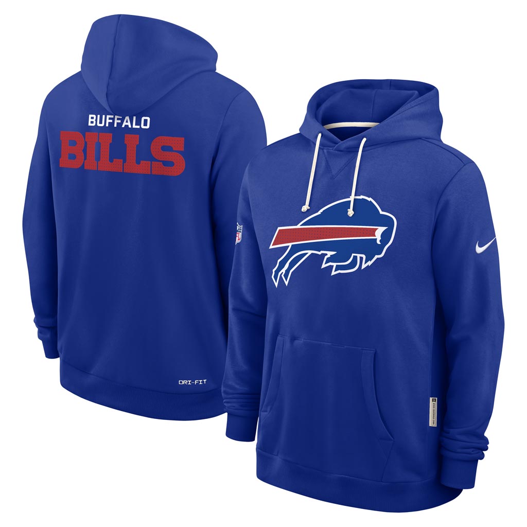NFL Buffalo Bills Nike 2025 Sideline Standard Issue Pullover Hoodie - Blue