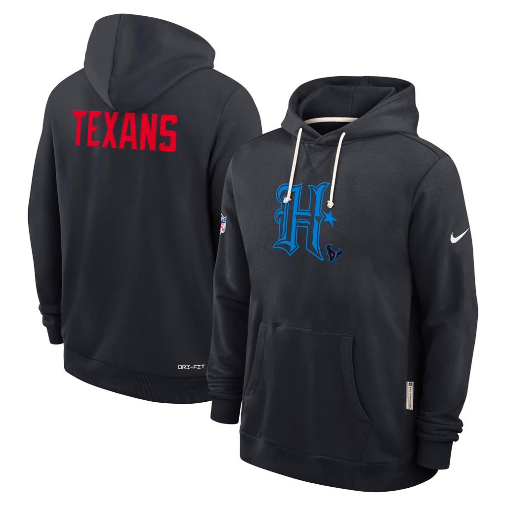 NFL Houston Texans Nike 2025 Sideline Standard Issue Alt Pullover Hoodie - Navy
