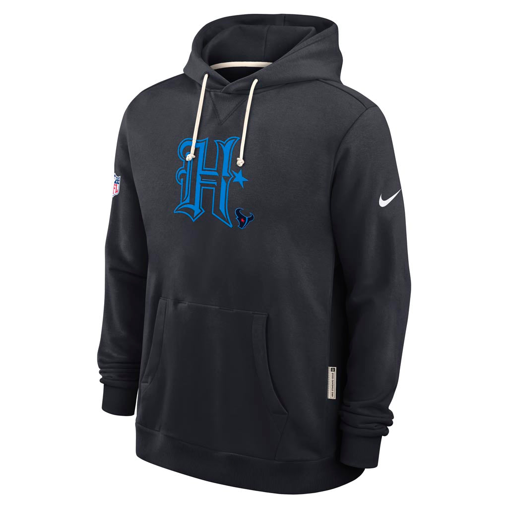 NFL Houston Texans Nike 2025 Sideline Standard Issue Alt Pullover Hoodie - Navy