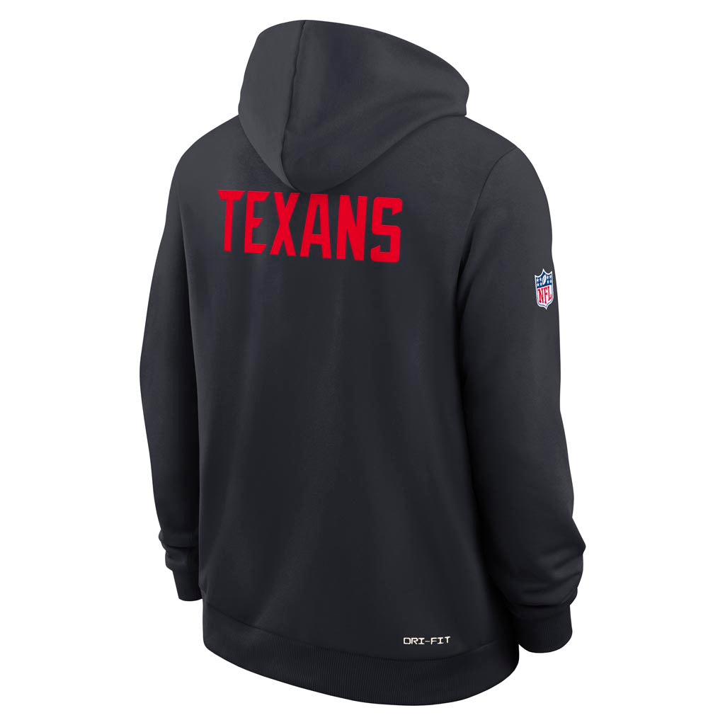 NFL Houston Texans Nike 2025 Sideline Standard Issue Alt Pullover Hoodie - Navy