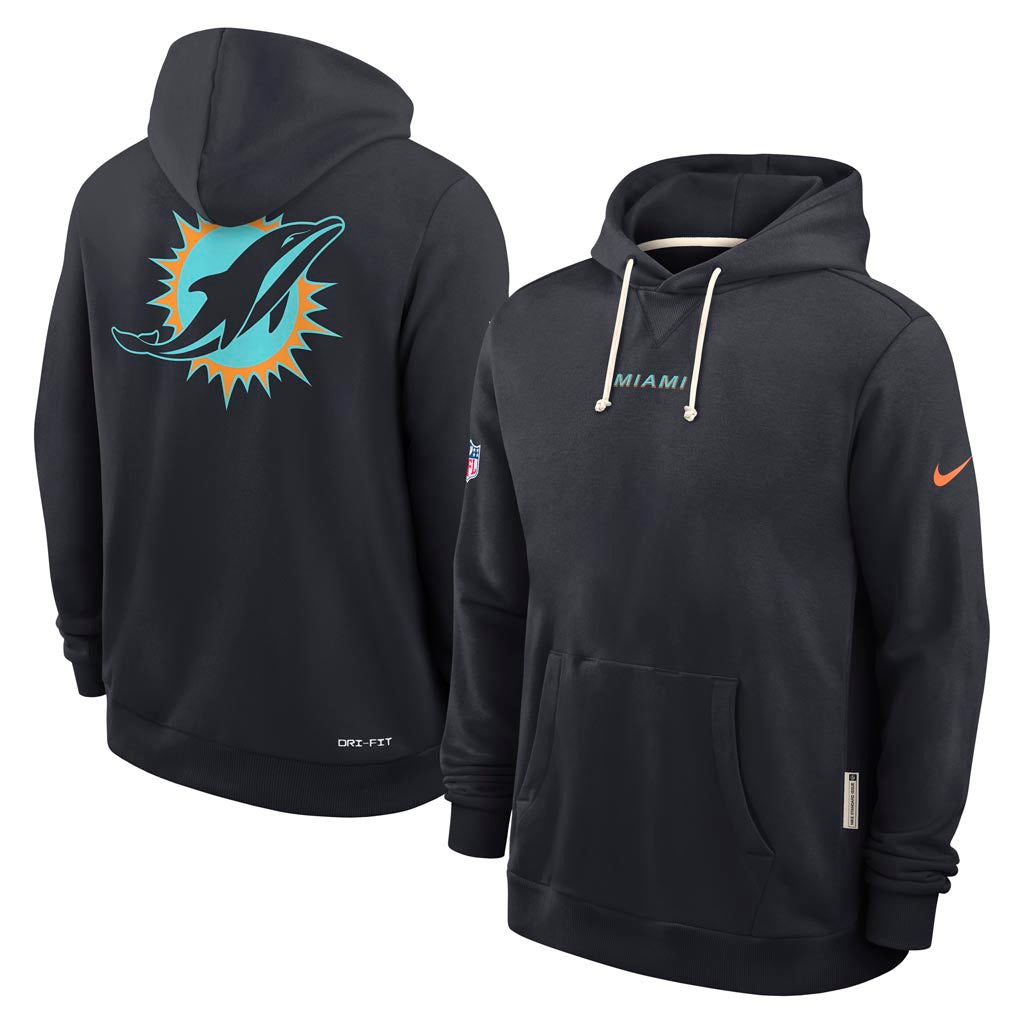 NFL Miami Dolphins Nike Rivalries Sideline Pullover Hoodie - Navy