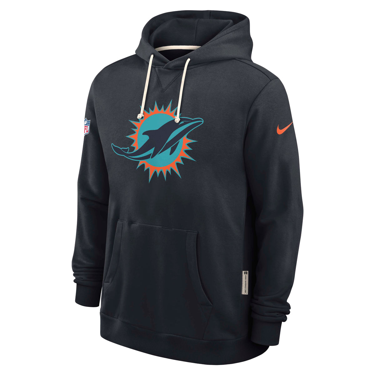 NFL Miami Dolphins Nike Rivalry Sideline Pullover Hoodie- Black