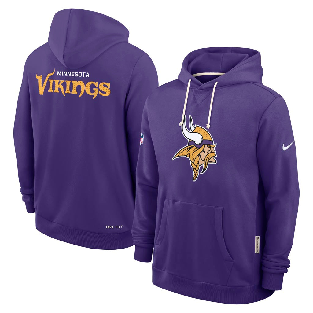 NFL Minnesota Vikings Nike 2025 Sideline Standard Issue Pullover Hoodie - Purple
