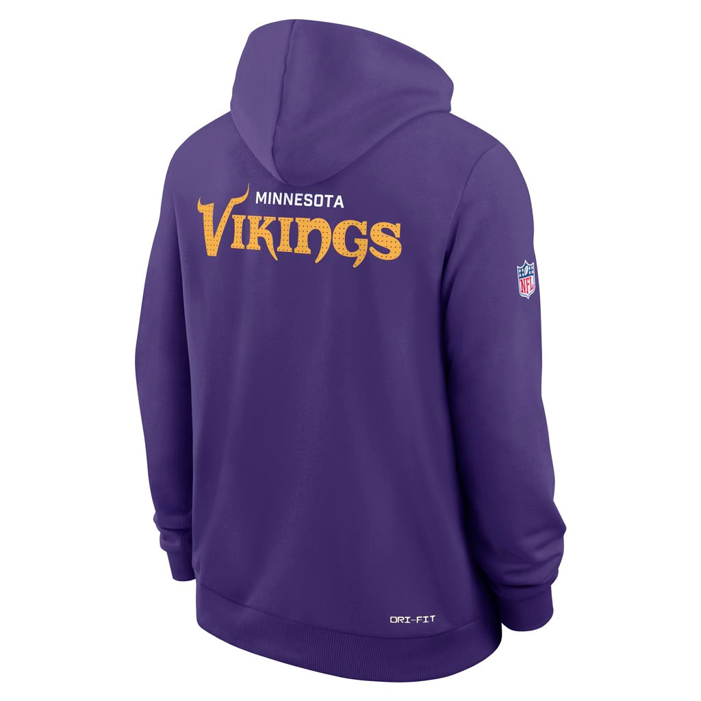 NFL Minnesota Vikings Nike 2025 Sideline Standard Issue Pullover Hoodie - Purple