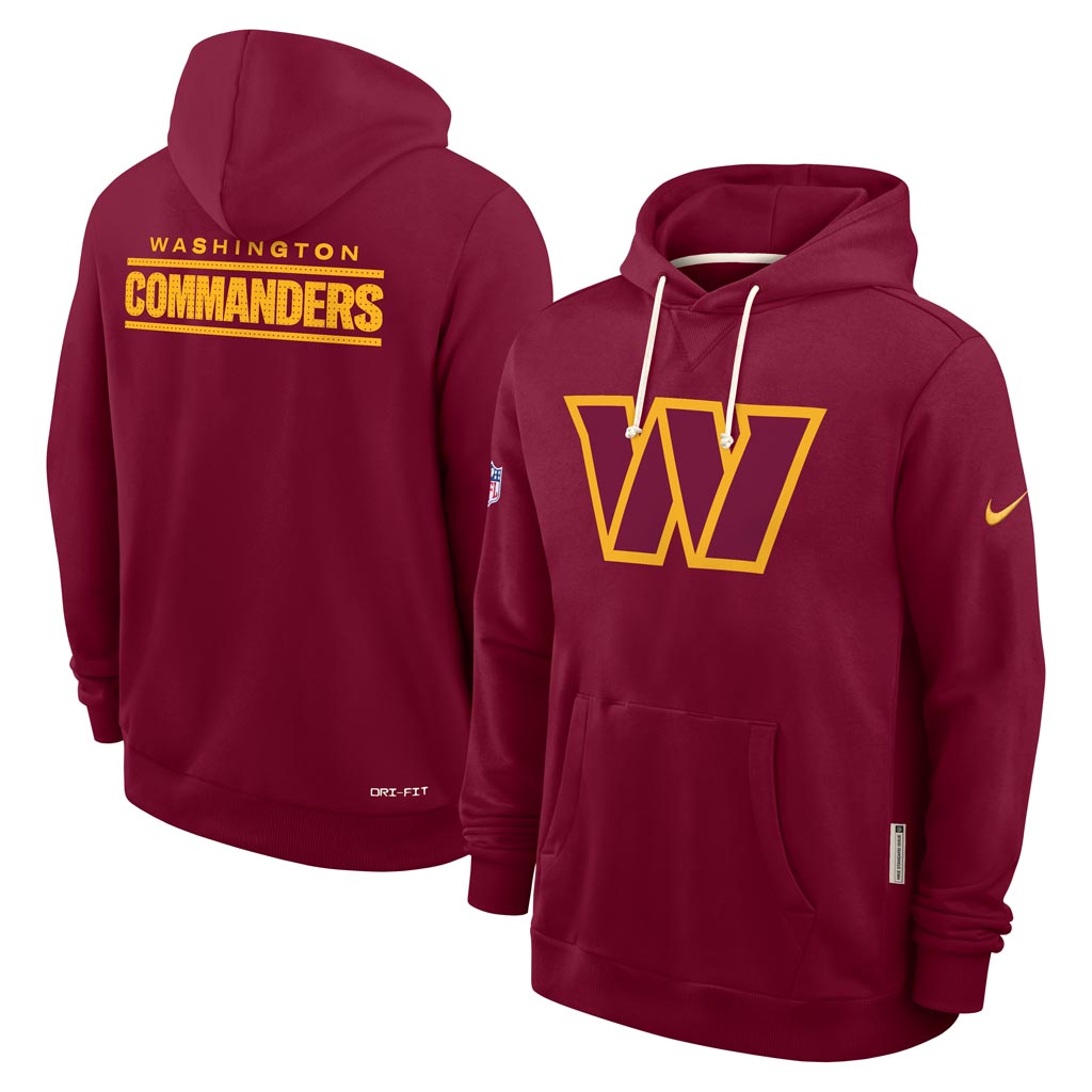 NFL Washington Commanders Nike 2025 Sideline Standard Issue Pullover Hoodie - Maroon