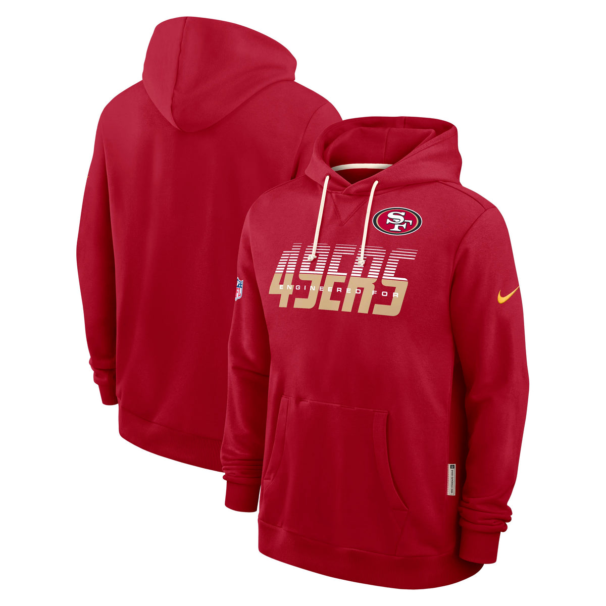 NFL San Francisco 49ers Nike 2026 Sideline Pullover Hoodie- Red