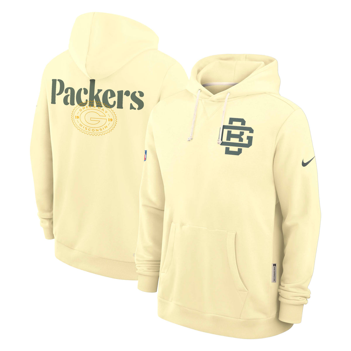 NFL Green Bay Packers Nike Rivalry Sideline Pullover Hoodie- Yellow
