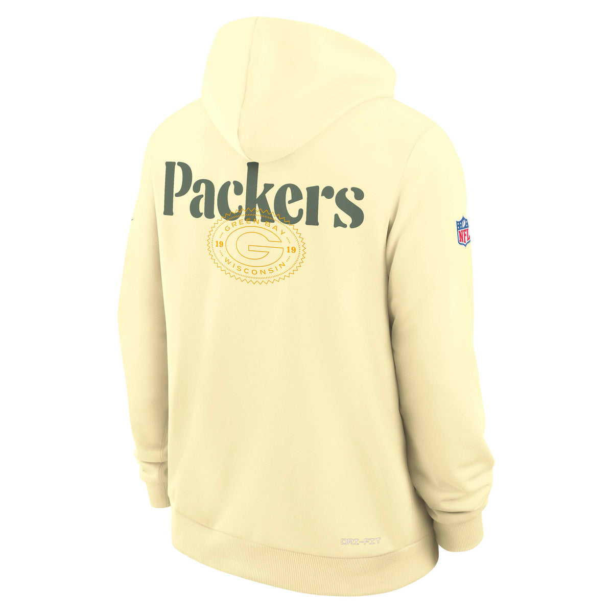 NFL Green Bay Packers Nike Rivalry Sideline Pullover Hoodie- Yellow