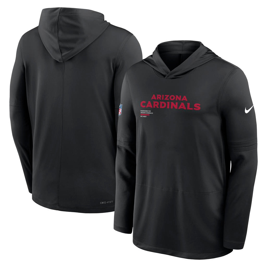 NFL Arizona Cardinals Nike 2025 Sideline Lightweight Hoodie - Black