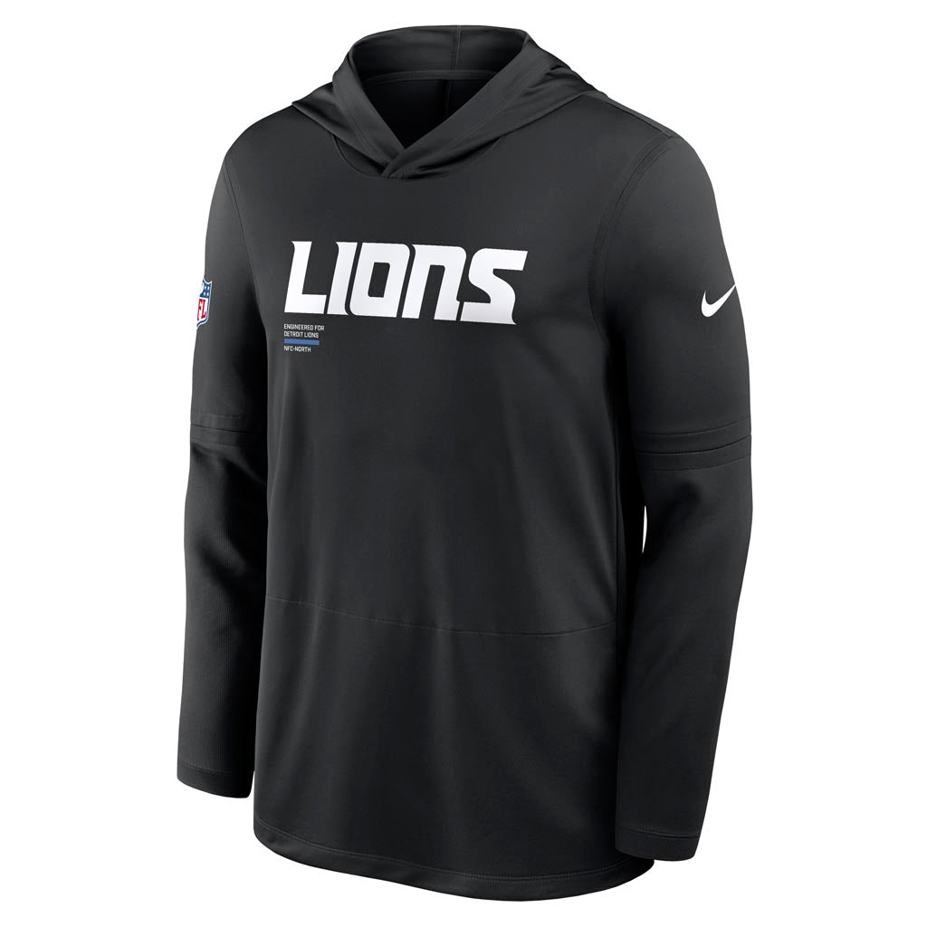 NFL Detroit Lions Nike 2025 Sideline Lightweight Hoodie - Black