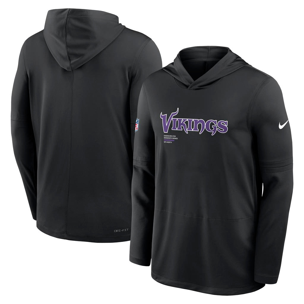 NFL Minnesota Vikings Nike 2025 Sideline Lightweight Hoodie - Black
