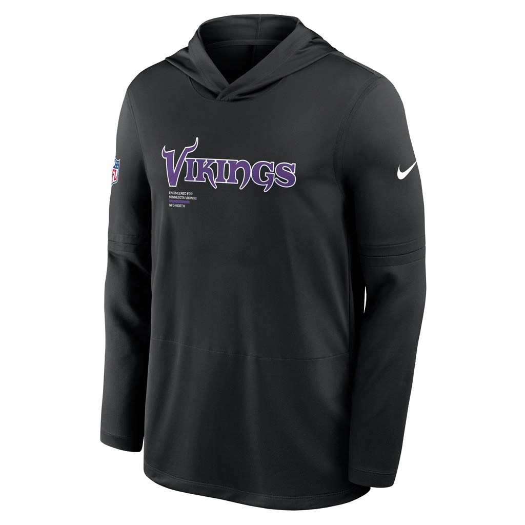 NFL Minnesota Vikings Nike 2025 Sideline Lightweight Hoodie - Black