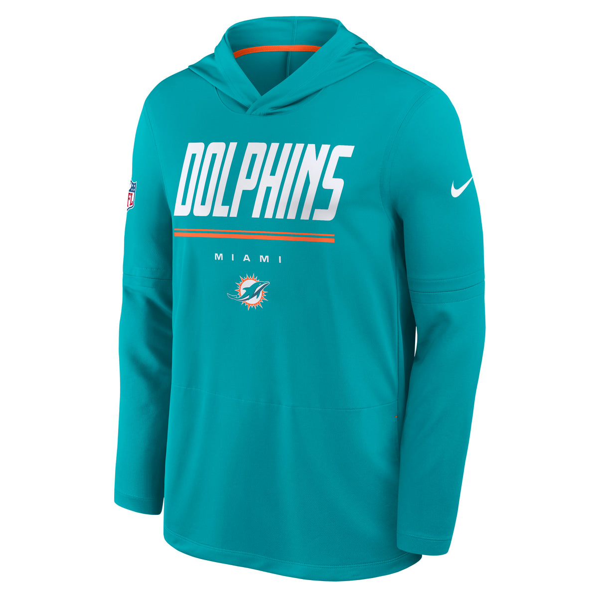 NFL Miami Dolphins Nike 2026 Sideline Lightweight Hoodie- Teal