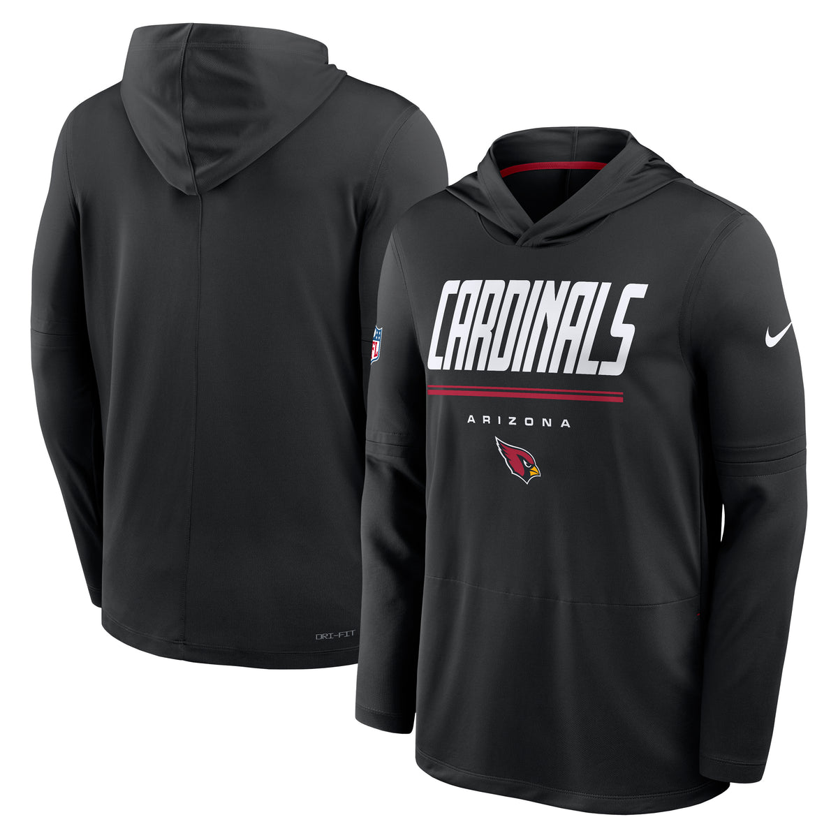 NFL Arizona Cardinals Nike 2026 Sideline Lightweight Hoodie- Black