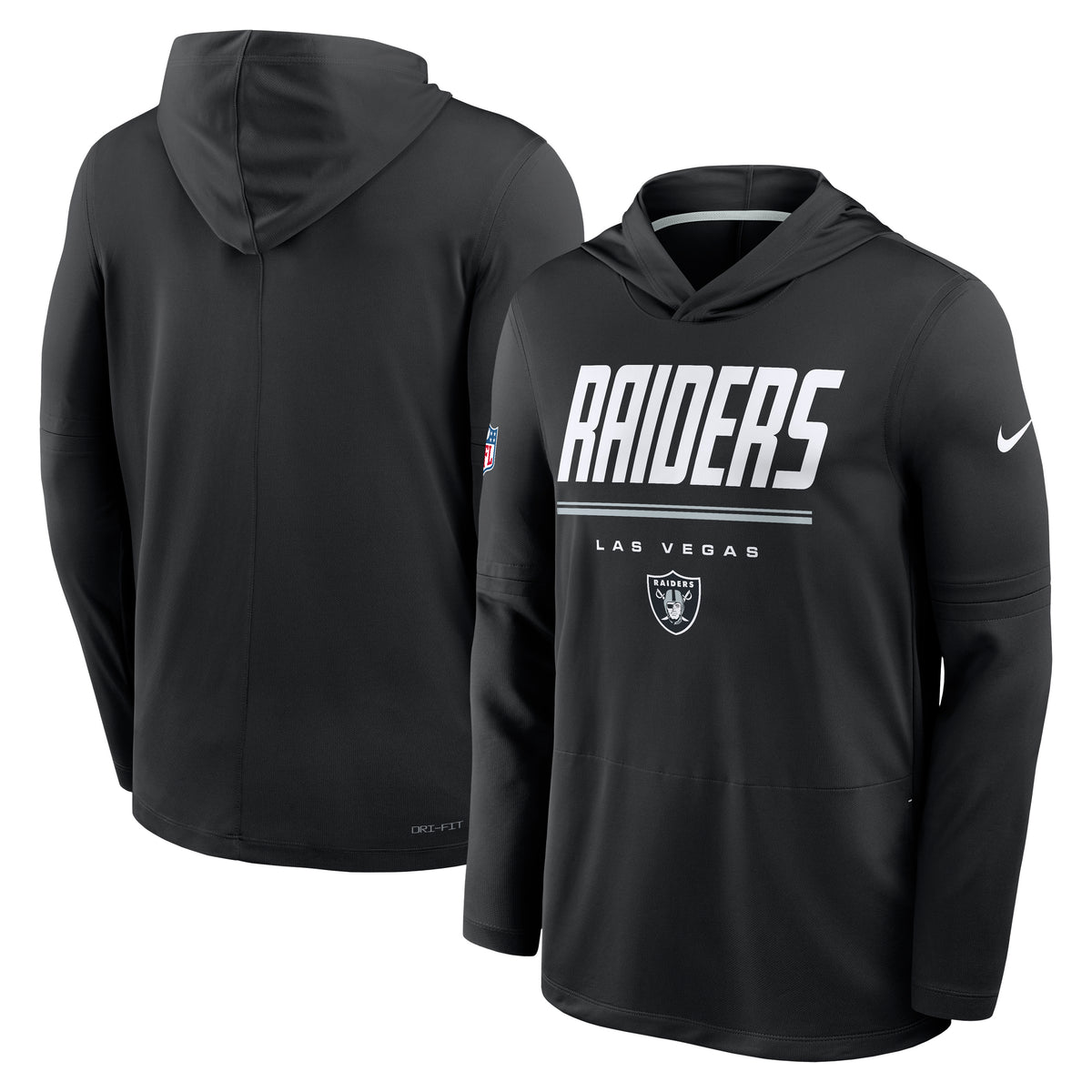 NFL Las Vegas Raiders Nike 2026 Sideline Lightweight Hoodie- Black