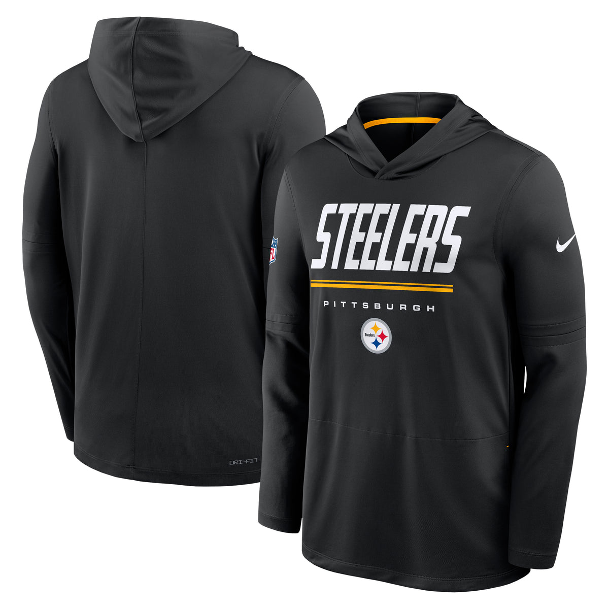NFL Pittsburgh Steelers Nike 2026 Sideline Lightweight Hoodie- Black