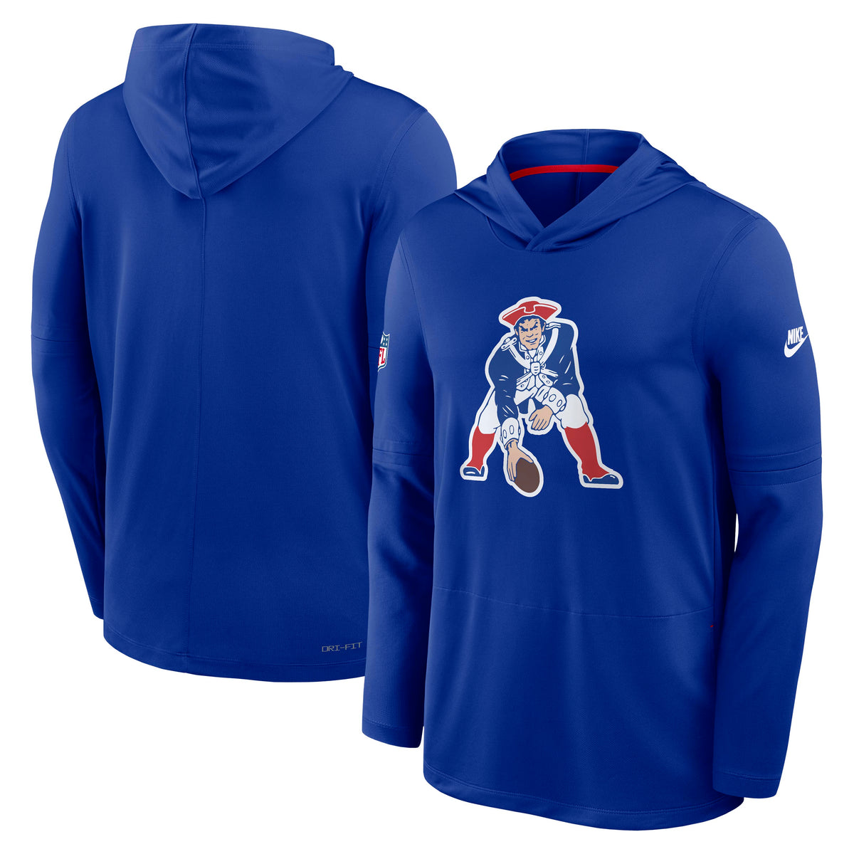 NFL New England Patriots Nike Alternate Pack Dri-Fit Lightweight Hoodie- Blue