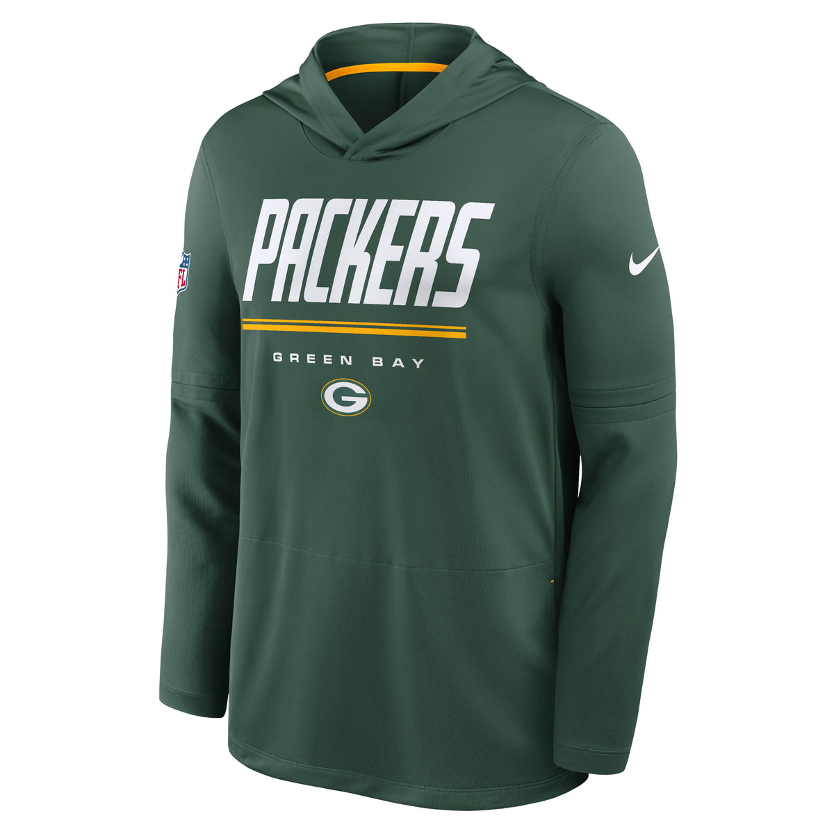NFL Green Bay Packers Nike 2026 Sideline Lightweight Hoodie- Green