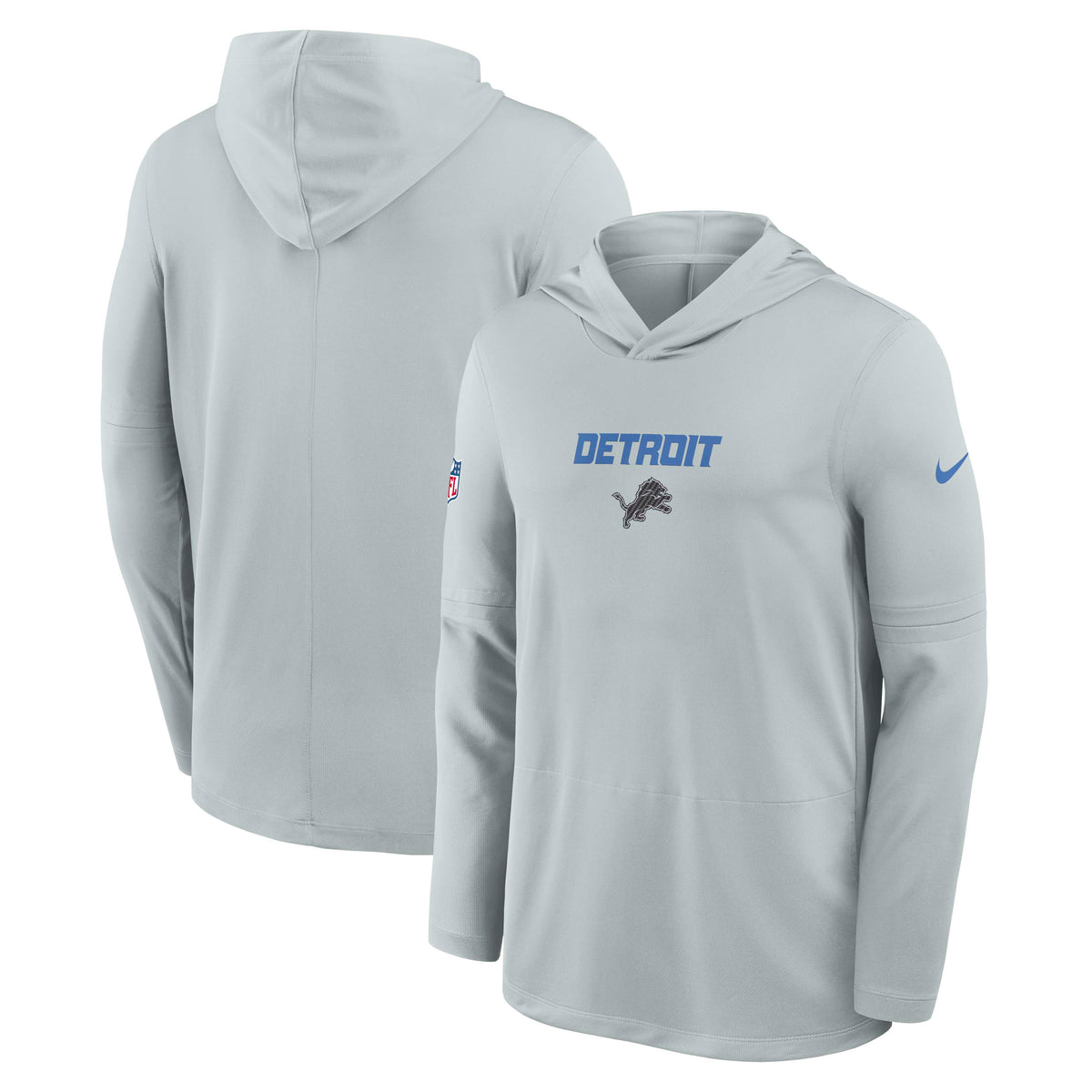 NFL Detroit Lions Nike Rivalry Lightweight Hoodie- Gray