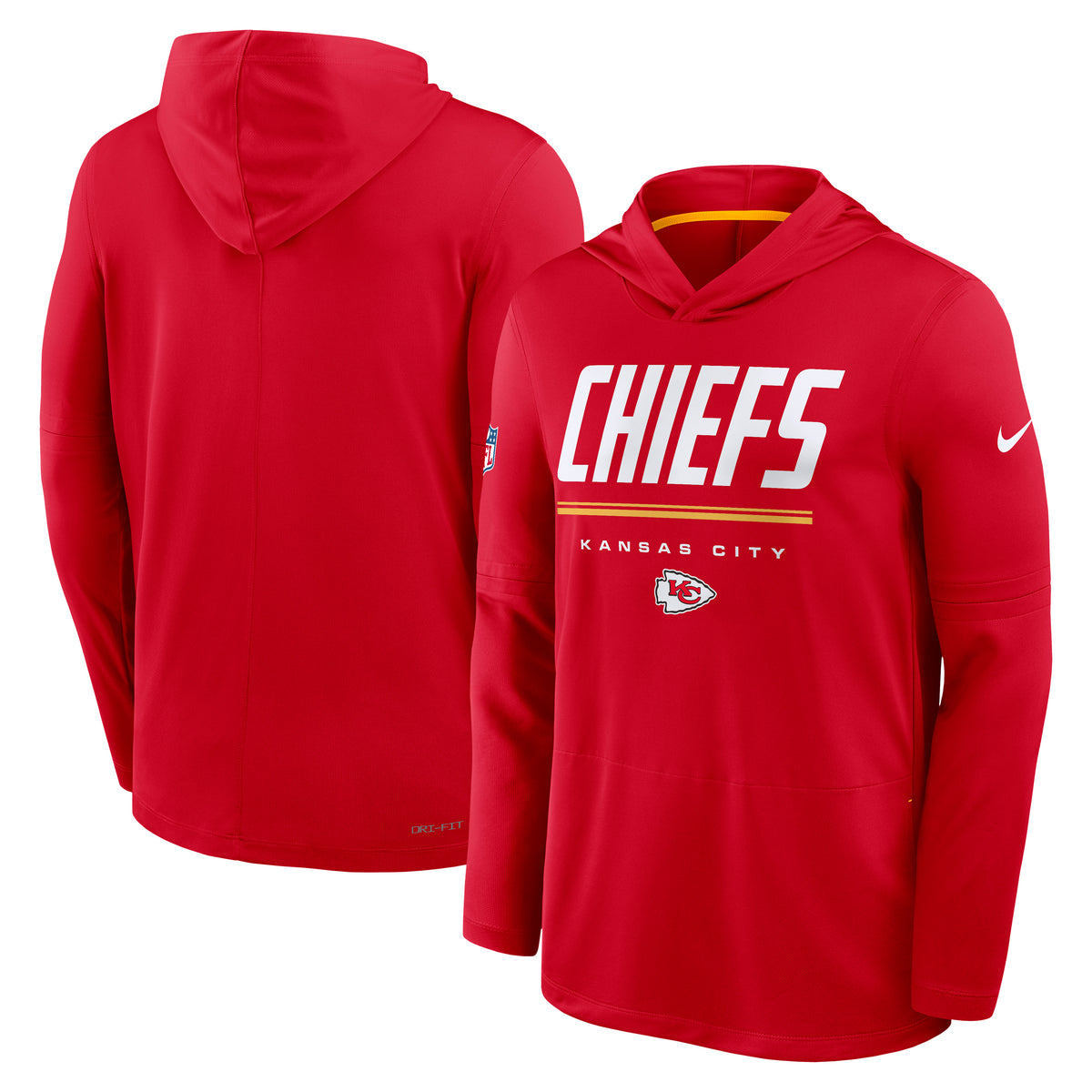 NFL Kansas City Chiefs Nike 2026 Sideline Lightweight Hoodie- Red