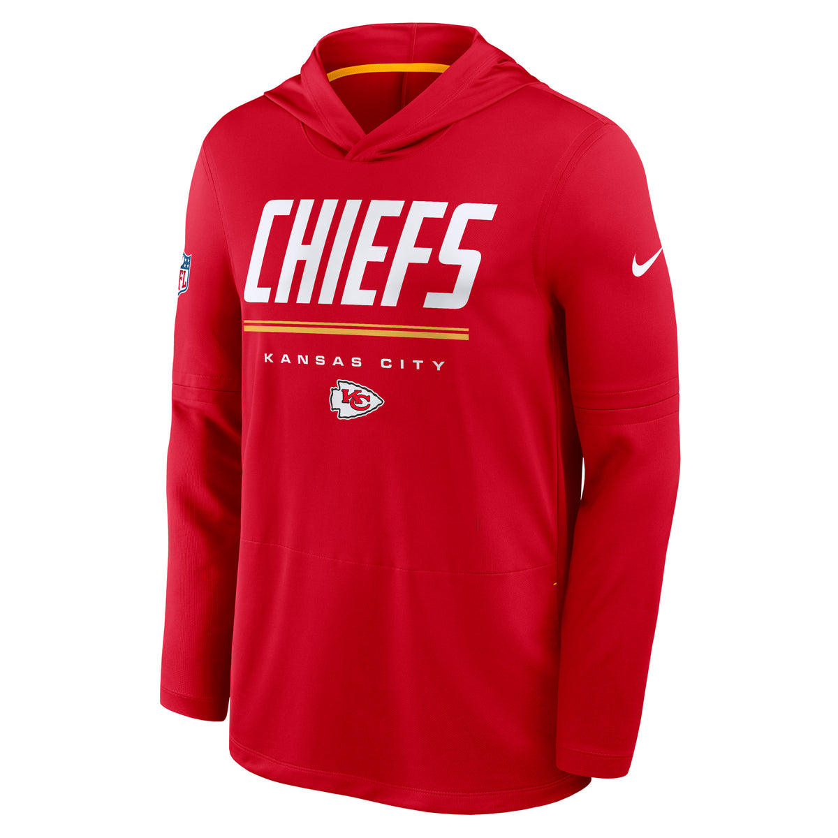 NFL Kansas City Chiefs Nike 2026 Sideline Lightweight Hoodie- Red