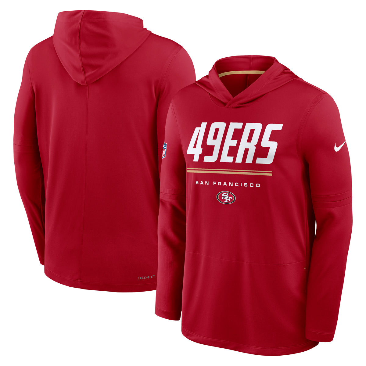 NFL San Francisco 49ers Nike 2026 Sideline Lightweight Hoodie- Red
