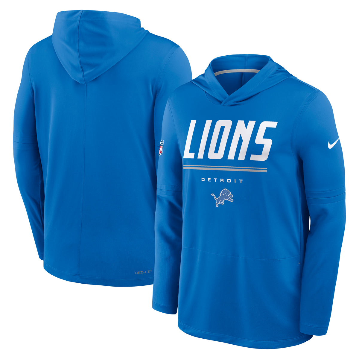 NFL Detroit Lions Nike 2026 Sideline Lightweight Hoodie- Blue