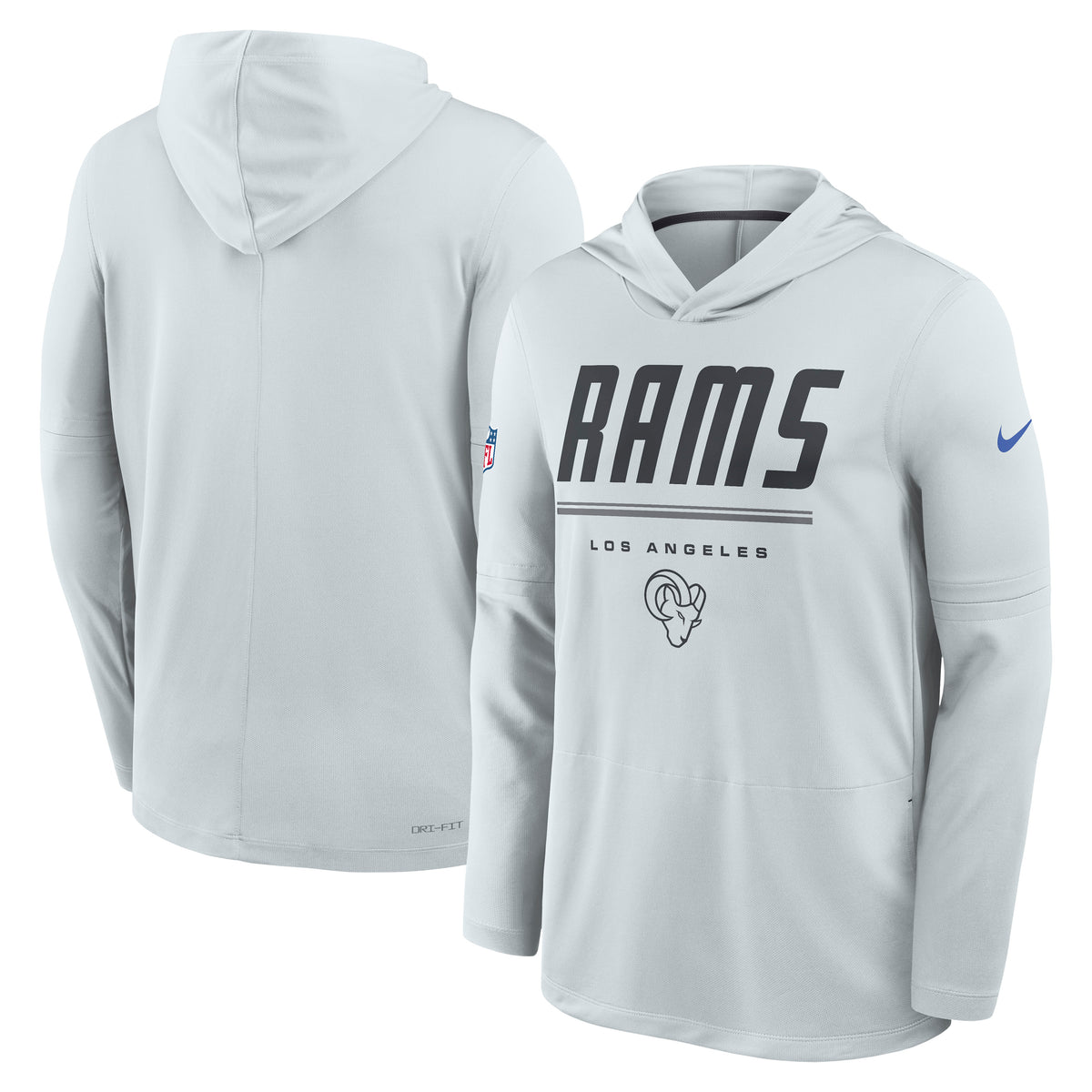 NFL Los Angeles Rams Nike 2026 Sideline Lightweight Hoodie- Gray