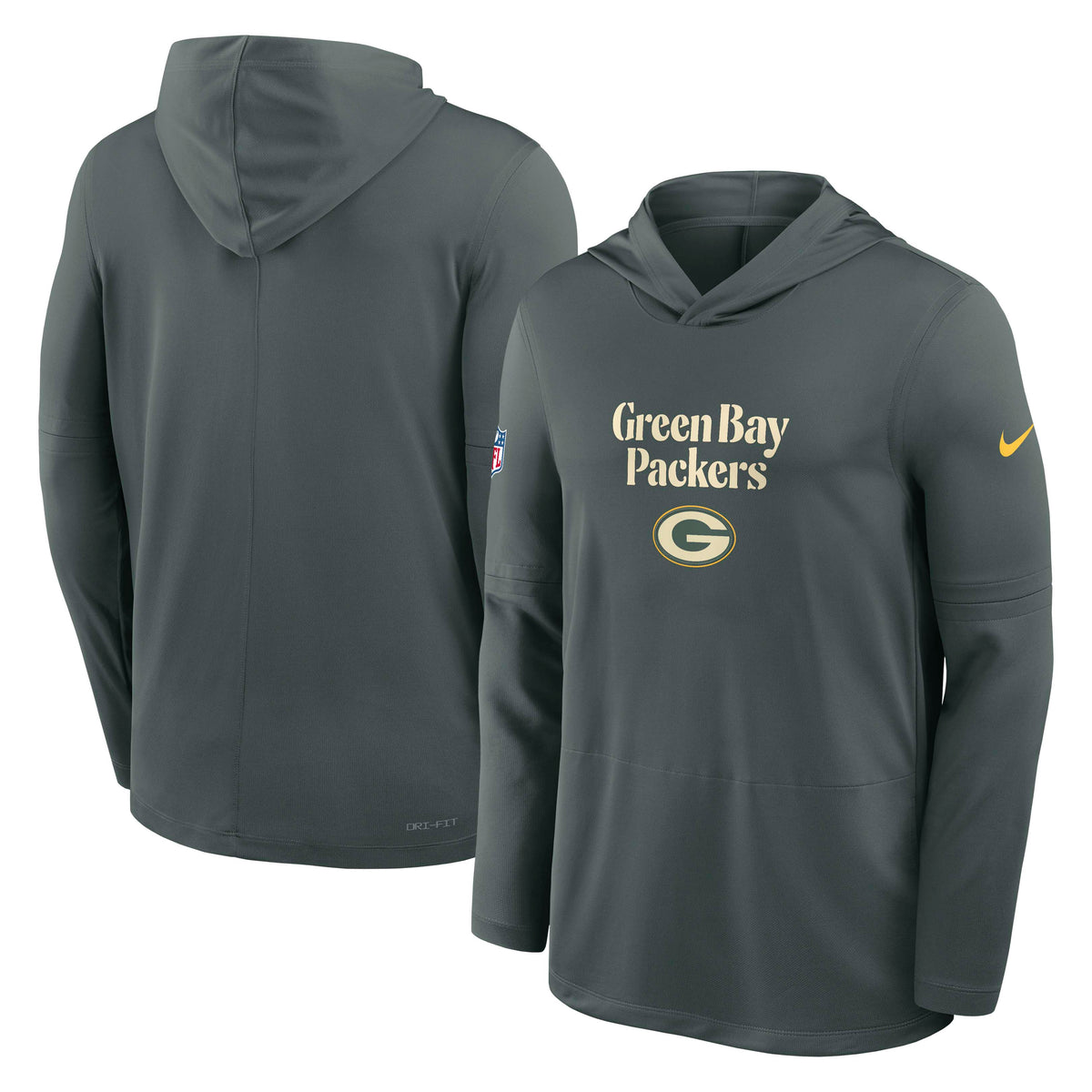 NFL Green Bay Packers Nike Rivalry Lightweight Hoodie- Green