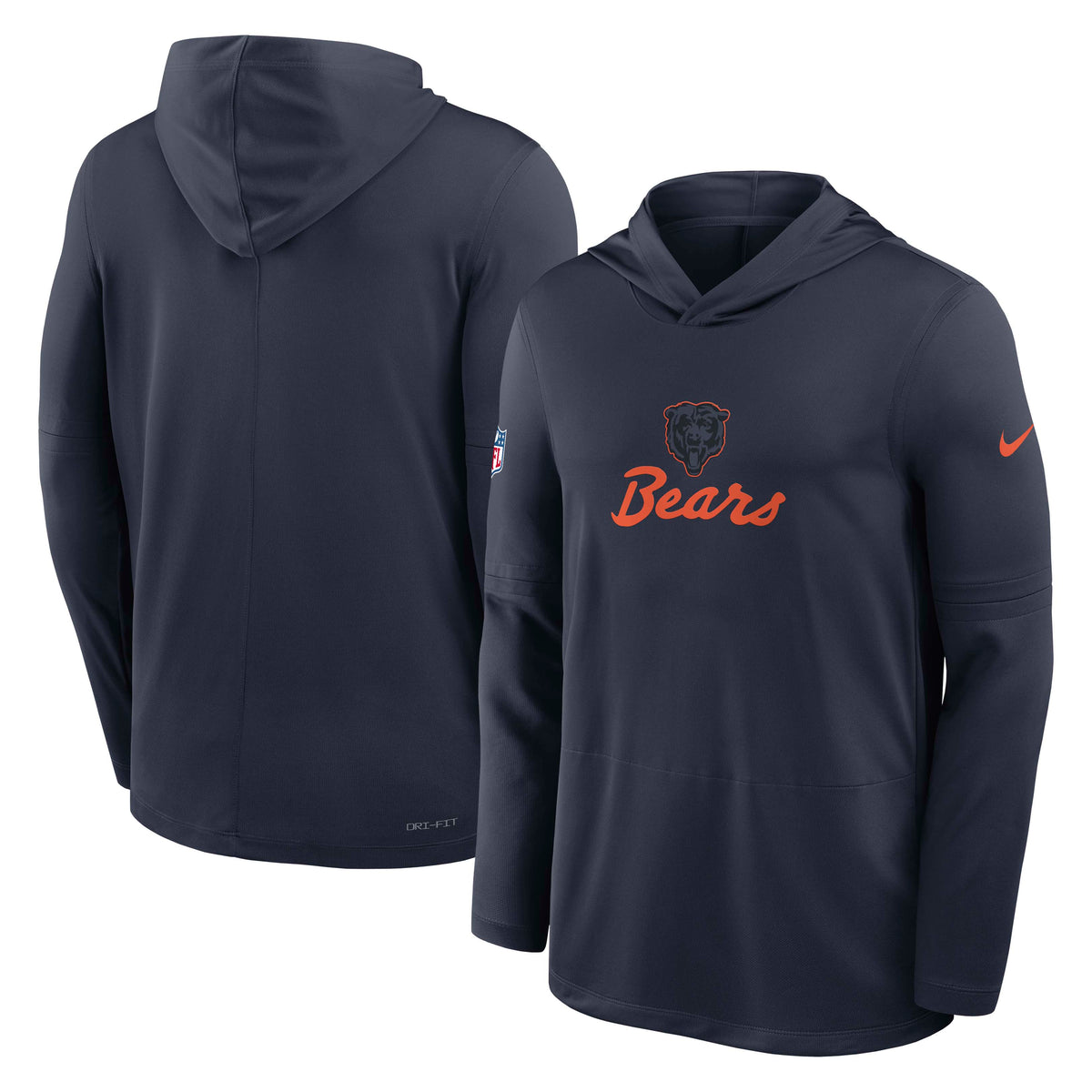 NFL Chicago Bears Nike Rivalry Lightweight Hoodie- Navy
