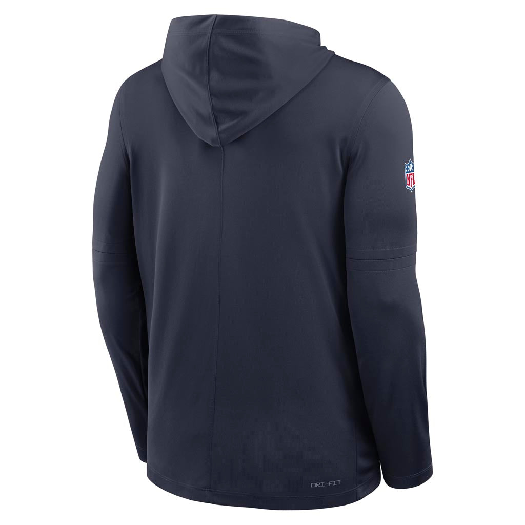 NFL Chicago Bears Nike 2025 Sideline Lightweight Hoodie - Navy
