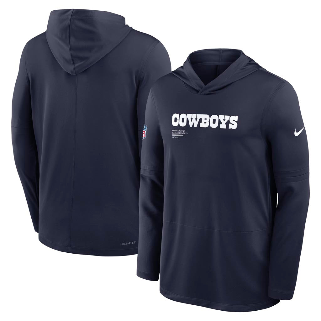 NFL Dallas Cowboys Nike 2025 Sideline Lightweight Hoodie - Navy
