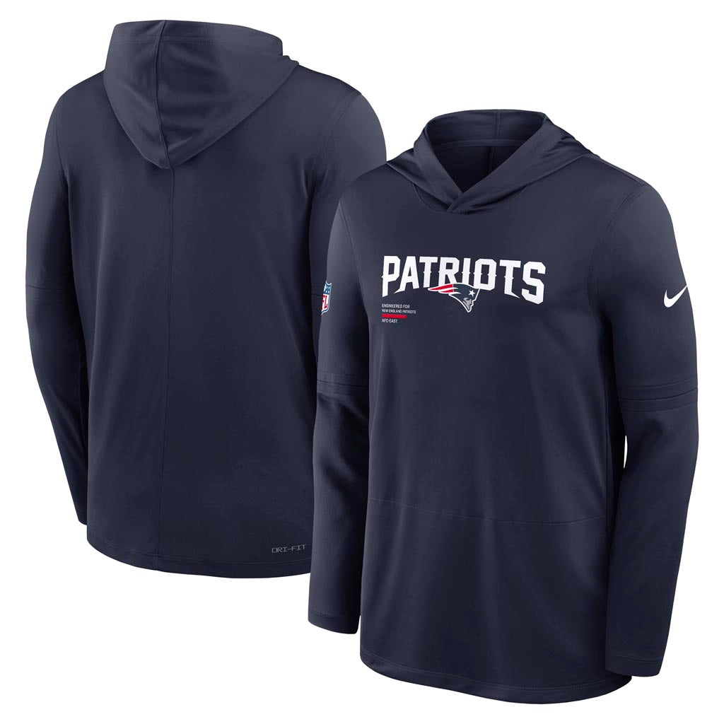 NFL New England Patriots Nike 2025 Sideline Lightweight Hoodie - Navy