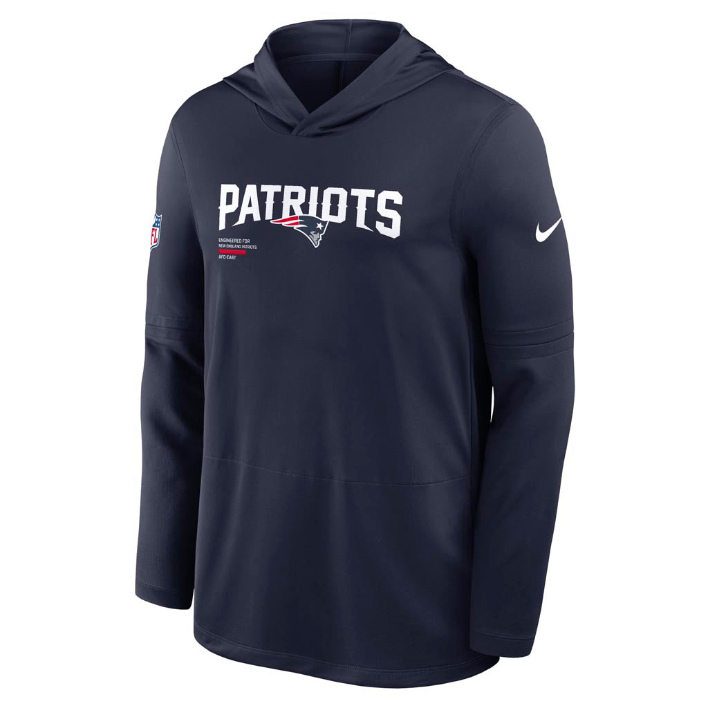 NFL New England Patriots Nike 2025 Sideline Lightweight Hoodie - Navy